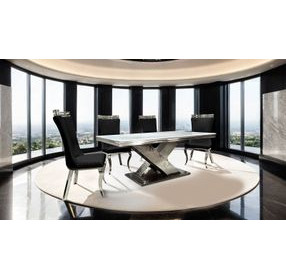 Palazzo Chrome Rectangular Dining Room Set