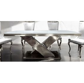 Palazzo Chrome Rectangular Dining Room Set