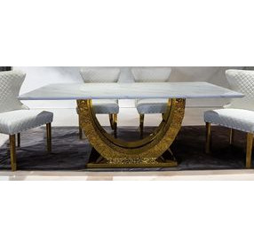 Portanova Gold Rectangular Dining Room Set