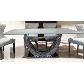 Portanova Silver Rectangular Dining Room Set