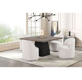 Broager Rustic Oak and Dark Walnut 54" Square Dining Table