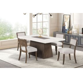 Grasten Dark Walnut Rectangular Dining Room Set