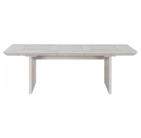 Argenthart Light Gray Extendable Rectangular Glass Top Dining Room Set