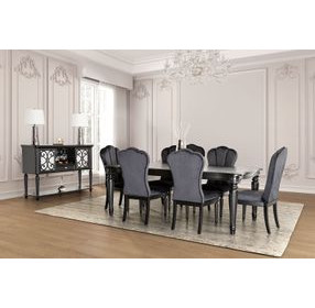 Melodi Parc Black Rectangular Dining Room Set