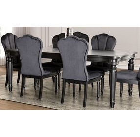 Melodi Parc Black Rectangular Dining Room Set