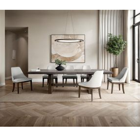 Morden White Upholstered Side Chair Set of 2