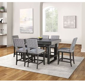 Potton Gray Rectangular Counter Height Dining Room Set