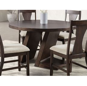 Holsworthy Espresso Round Dining Room Set