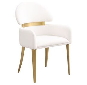 Northam White Upholstered Arm Chair Set of 2