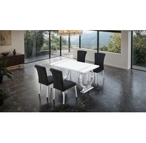Holstebro Black and Silver Upholstered Side Chair Set of 2