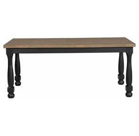 Neue Mills Black and Brown Rectangular Dining Room Set