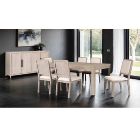 Belize Natural Oak Rectangular Dining Room Set