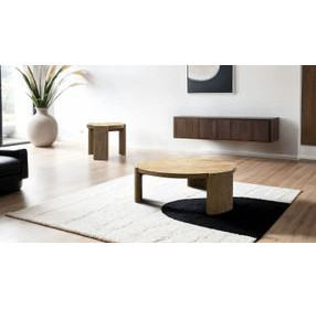 Poltimore Oak Round Round Cocktail Table