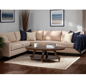 Westerham Dark Cherry Oval Cocktail Table