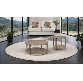 Roros Natural Round End Table