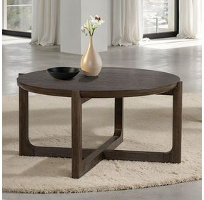 Vellara Dark Walnut 42" Round Occasional Table Set