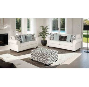 Queensbury White 89" Sofa