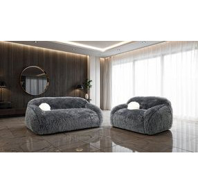 Darwen Dark Gray Living Room Set with Pillow