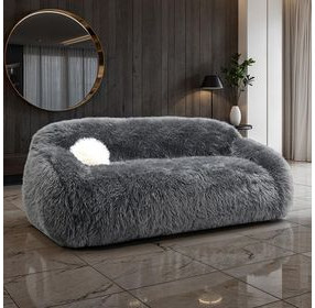 Darwen Dark Gray Living Room Set with Pillow