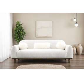 Mellone Oat 84" Sofa with Pillows