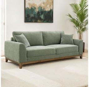 Watton Olive Green Living Room Set with Pillows