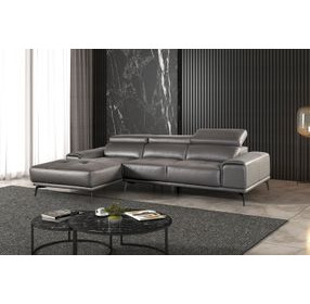 Vadso Dark Gray 111" LAF Sectional with Adjustable Headrest