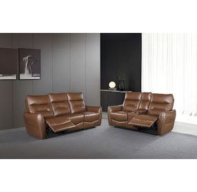 Terentius Caramel Brown 39" Power Recliner with Storage