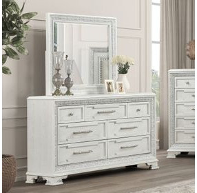 Stella Mia Creamy White 7 Drawer Dresser