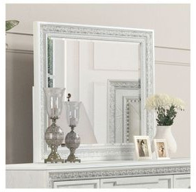 Stella Mia Creamy White Rectangular Dresser Mirror