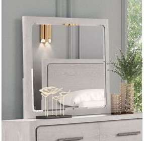 Crowthorne White Oak Rectangular Dresser Mirror