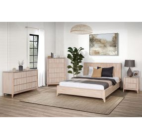 Gervais White Wash Panel Bedroom Set
