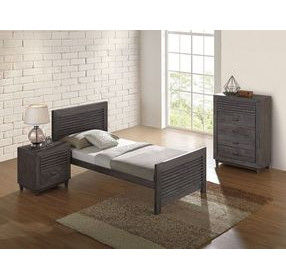 Griffin Charcoal Brown Twin Bunk Bed