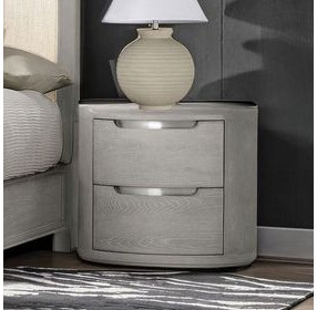 Osterley Light Gray 2 Drawers Nightstand