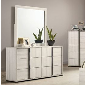 Horten White Wash 6 Drawer Dresser