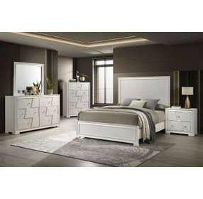 Holsted White Queen Panel Bed