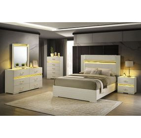 Lucida Beige Rectangular Dresser Mirror with LED