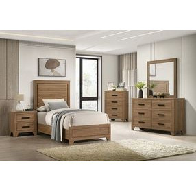 Panelli Walnut Youth Panel Bedroom Set