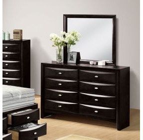 Zosimo Black Rectangular Dresser Mirror