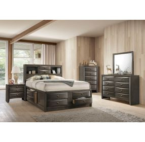 Zosimo Gray Storage Platform Bedroom Set