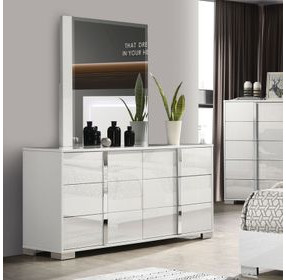 Sinistra White 6 Drawer Dresser