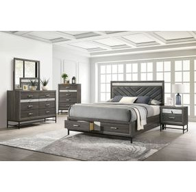 Voleta Gray 2 Drawer Nightstand