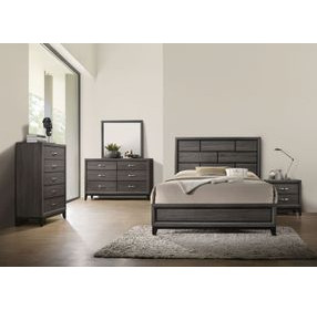 Errico Gray Full Panel Bed