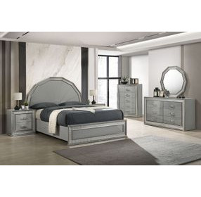 Cassiopeia Metallic Gray 5 Drawer Chest