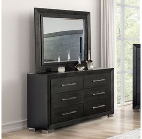 Ashbourne Black 6 Drawer Dresser
