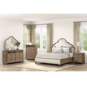 Lyris Rustic Oak Panel Bedroom Set