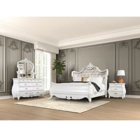 Valentini White Sleigh Bedroom Set