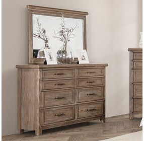 Merthyr Brown 8 Drawer Dresser