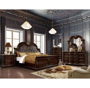 Fromberg Brown Cherry Sleigh Bedroom Set