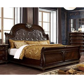 Fromberg Brown Cherry Sleigh Bedroom Set