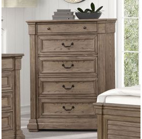 Sheringham Weathered Gray 5 Drawer Chest